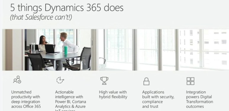 what D365 can do but not Salesforce (Small)